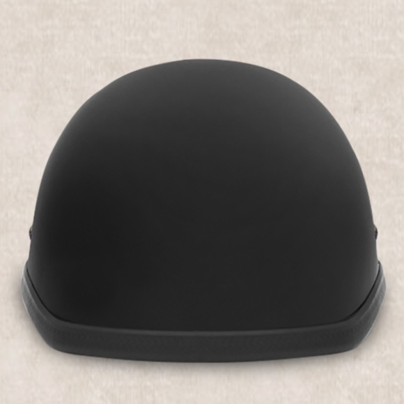 Daytona Novelty Matte Black Hawk Low Profile Half Helmet in size L - Picture 6 of 7